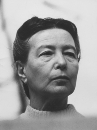 Poträttbild av Simone de Beauvoir